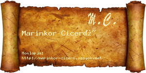 Marinkor Ciceró névjegykártya